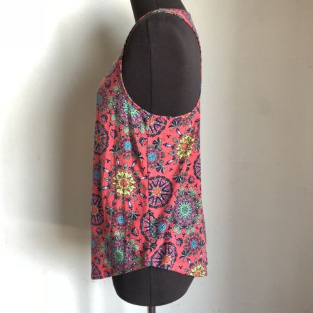 SELF ESTEEM sz M pink boho peasant cute tank top - Picture 2 of 5